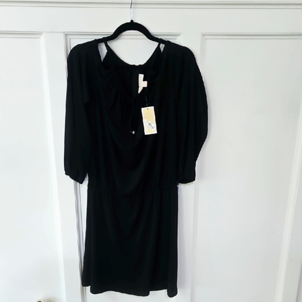 Michael Kors  Long Sleeve Dress, Black, Large, New With Tags